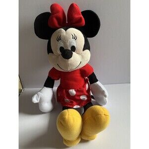 Disney Minnie Mouse Plush Stuffed Animal 14" Red Polka Dot Skirt Kohls Cares